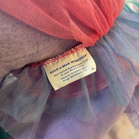 Build A Bear Fairy Friends Rainbow Unicorn Animal Plush Stuffed Mesh Outfit Sz L - Picture 9 of 10